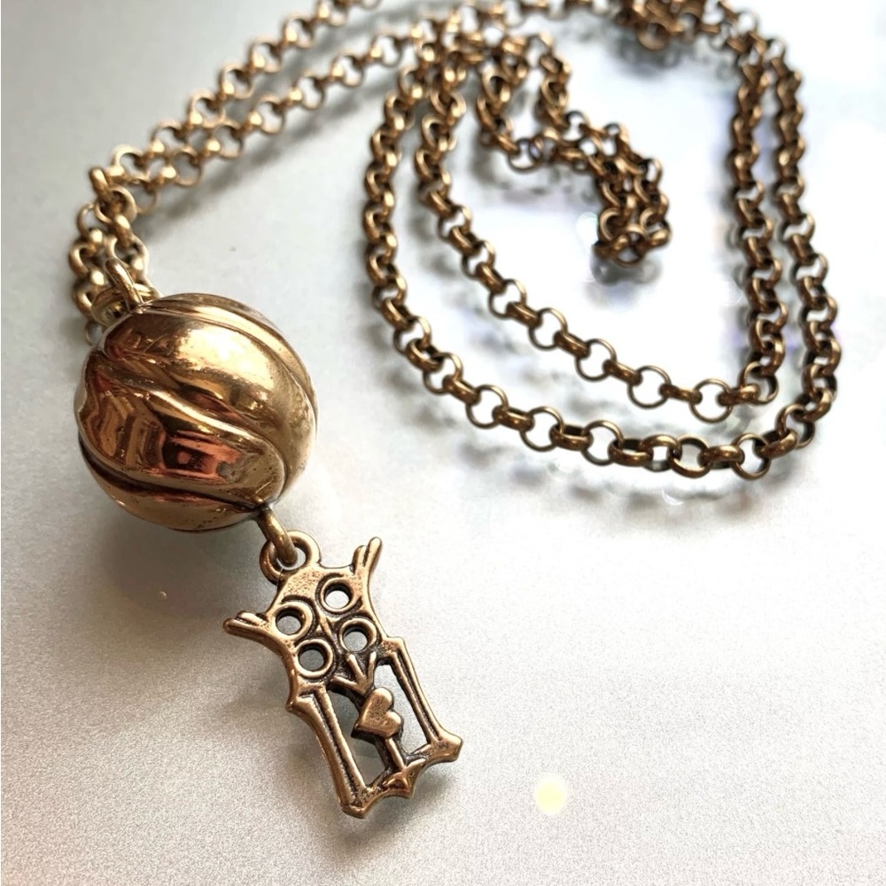 KALEVALA JEWELRY, ´VIRGIN MARY MONOGRAM´ -NECKLACE , BRONZE